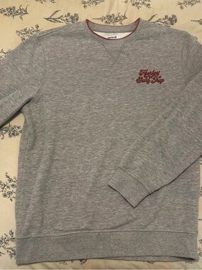 Hurley Gray Crewneck Sweatshirt with Red Script Logo